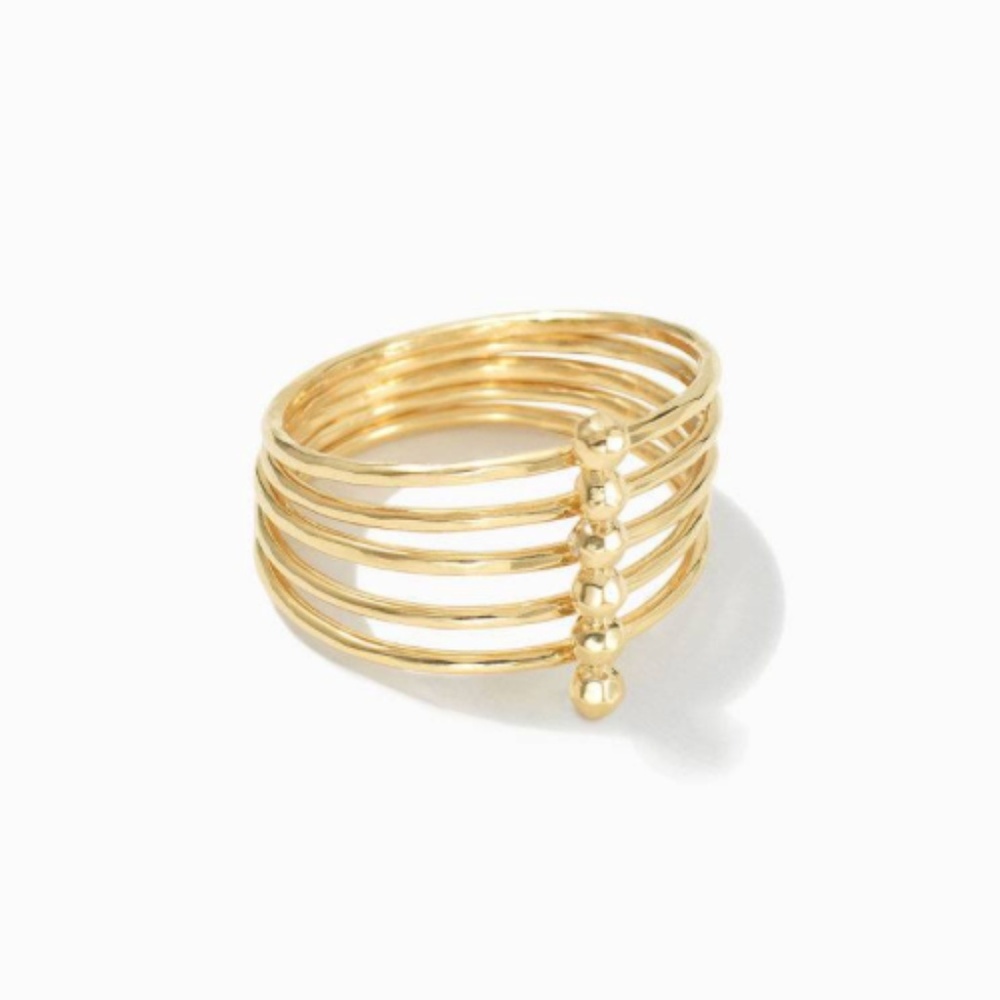 Stella & Dot Gold Rhett Ring (Size 6)